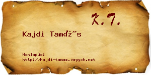 Kajdi Tamás névjegykártya
