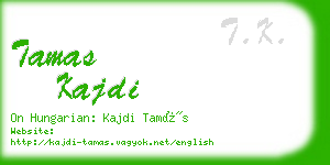 tamas kajdi business card